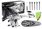 Interaktyvus robotas dinozauras, nuotoliniu būdu valdomas, su šviesos ir garso efektais, 65 cm, baltas