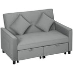 Išskleidžiama sofa-lova 4-viename su pagalvėmis, pilka