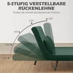 Išskleidžiama sofa-lova su 2 pagalvėmis, žalia