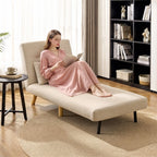 Išskleidžiamas fotelis lova, 3-in-1, 72 cm, smėlio spalvos