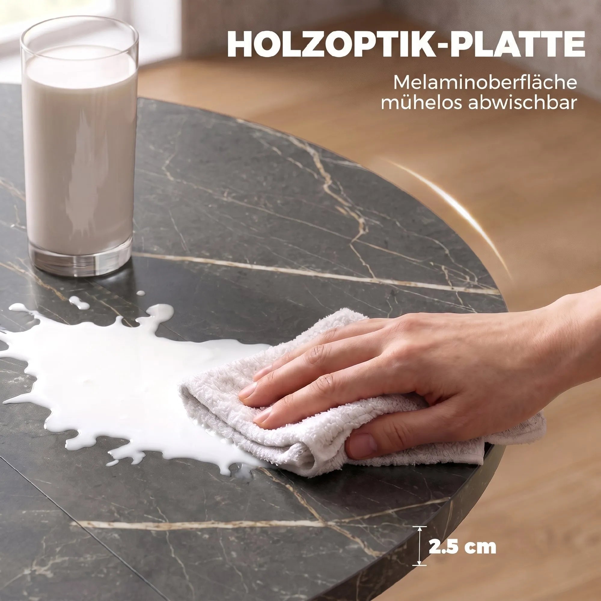 Stalo krašto detalė su slankiais bėgeliais ir metalinėmis rankenėlėmis