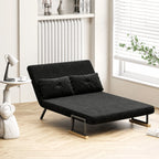 Išskleidžiamoji sofa-lova, 102 cm, juoda