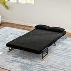 Išskleidžiamoji sofa-lova, 102 cm, juoda