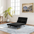 Išskleidžiamoji sofa-lova, 102 cm, juoda
