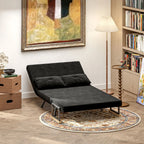 Išskleidžiamoji sofa-lova, 102 cm, juoda