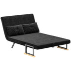 Išskleidžiamoji sofa-lova, 102 cm, juoda
