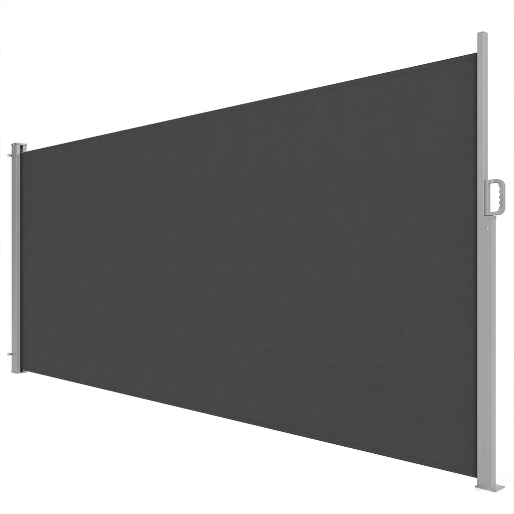Ištraukiama šoninė markizė aliuminis poliesteris 420x185 cm tamsiai pilka