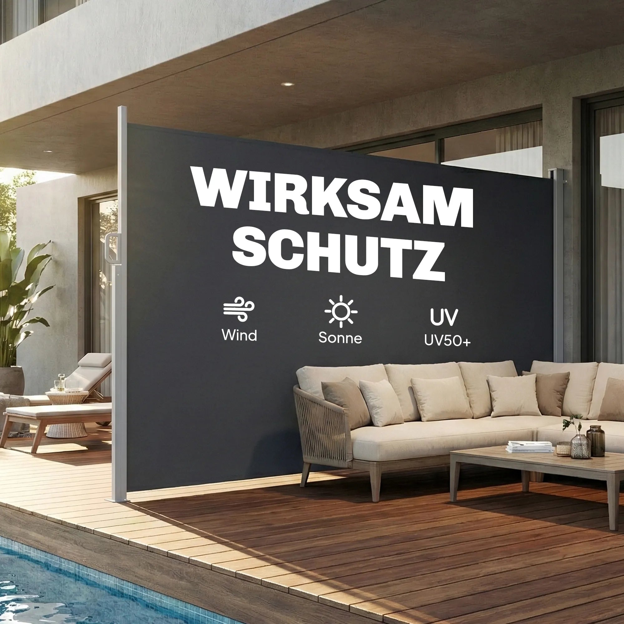 Ištraukiama šoninė markizė aliuminis poliesteris 420x185 cm tamsiai pilka