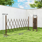 Tvorelės matmenų schema: 103,5 cm aukštis, ištraukiama iki 250 cm