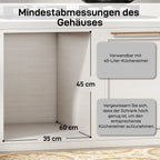 Ištraukiamas šiukšliadėžių komplektas, 40 L, pilkas, 2 x 20 L
