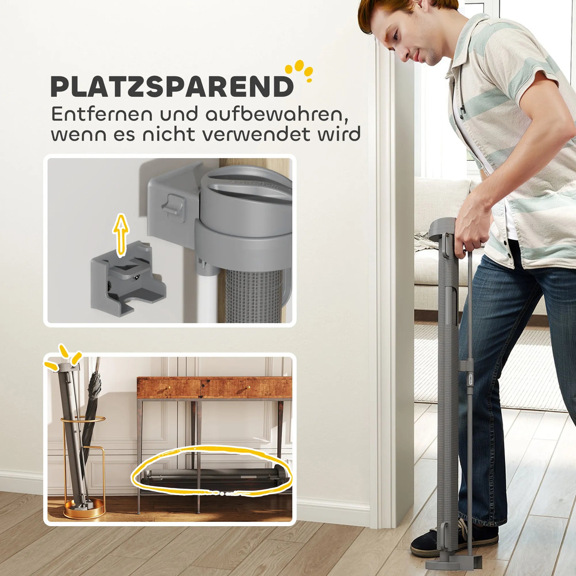Ištraukiamos laiptų apsaugos grotelės 0–136 cm 87 cm aukščio durų apsaugos grotelės naminiams gyvūnams 142 x 10 x 87 cm Pilkos spalvos