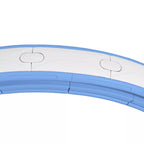 Išmanusis Hula Hoop lankas suaugusiems su svorio kamuoliuku, skaitliuku, 16 segmentų (76-113cm), šviesiai mėlynas