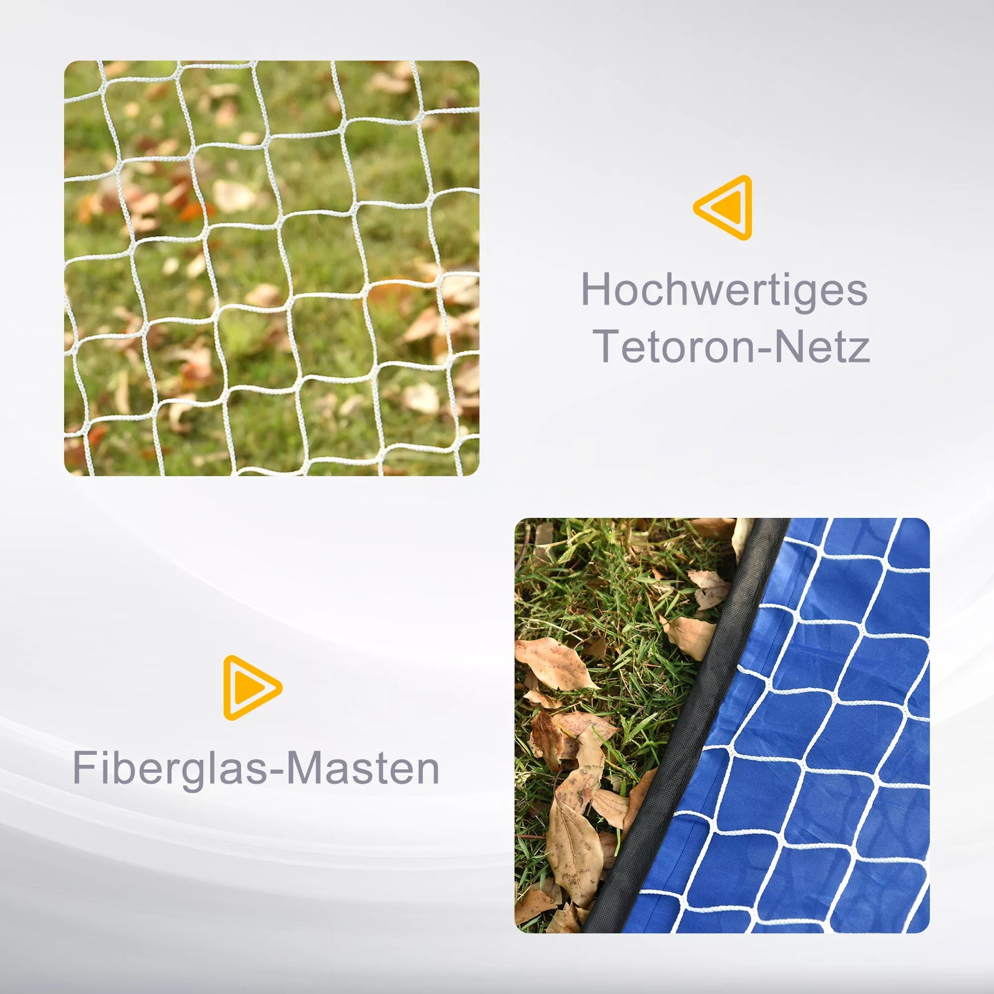 Futbolo vartai, "Pop-up" vartai, Nešiojamas futbolo tinklas, 2 mini vartų rinkinys, mobilūs su nešiojimo krepšiu, Sulankstomi, Mėlyni, 123 x 80 x 80 cm