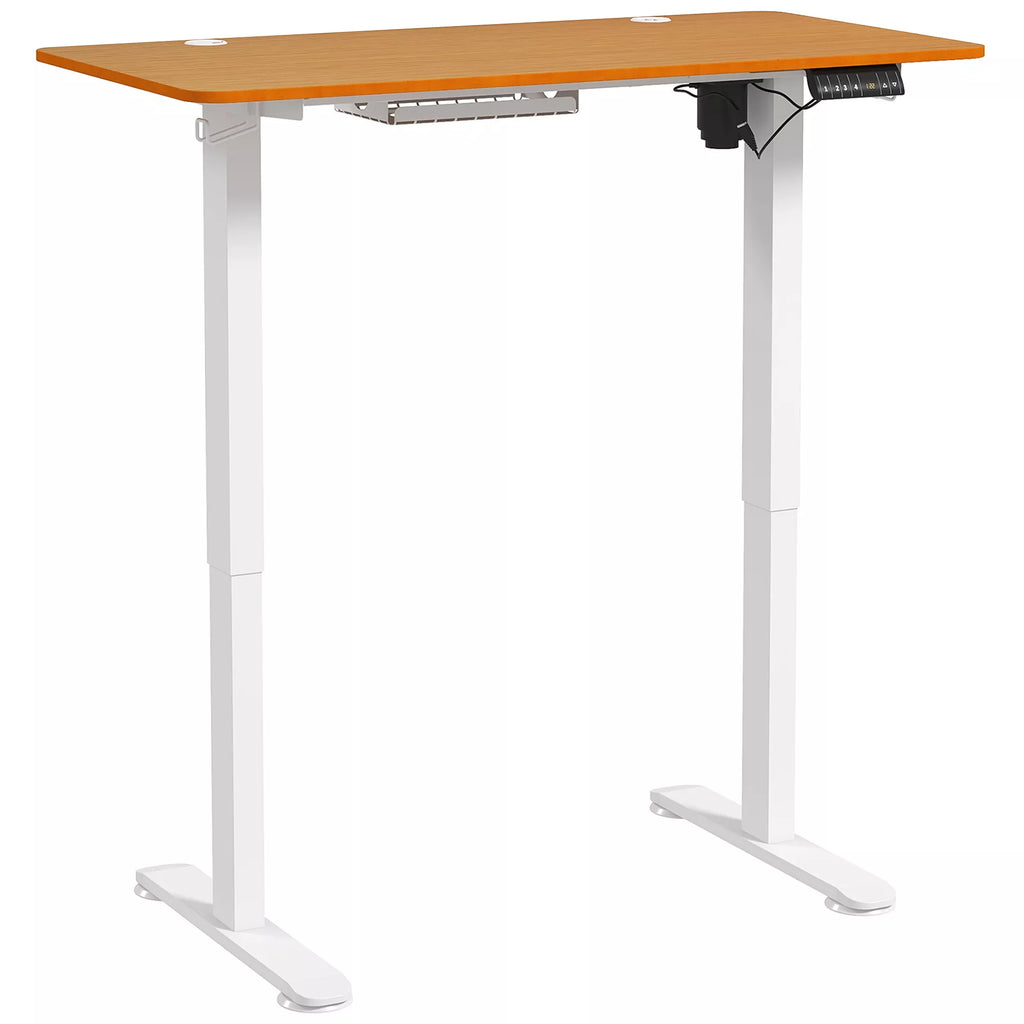 Stovimas stalas, reguliuojamo aukščio, 120x60x72-116cm, natūrali/balta