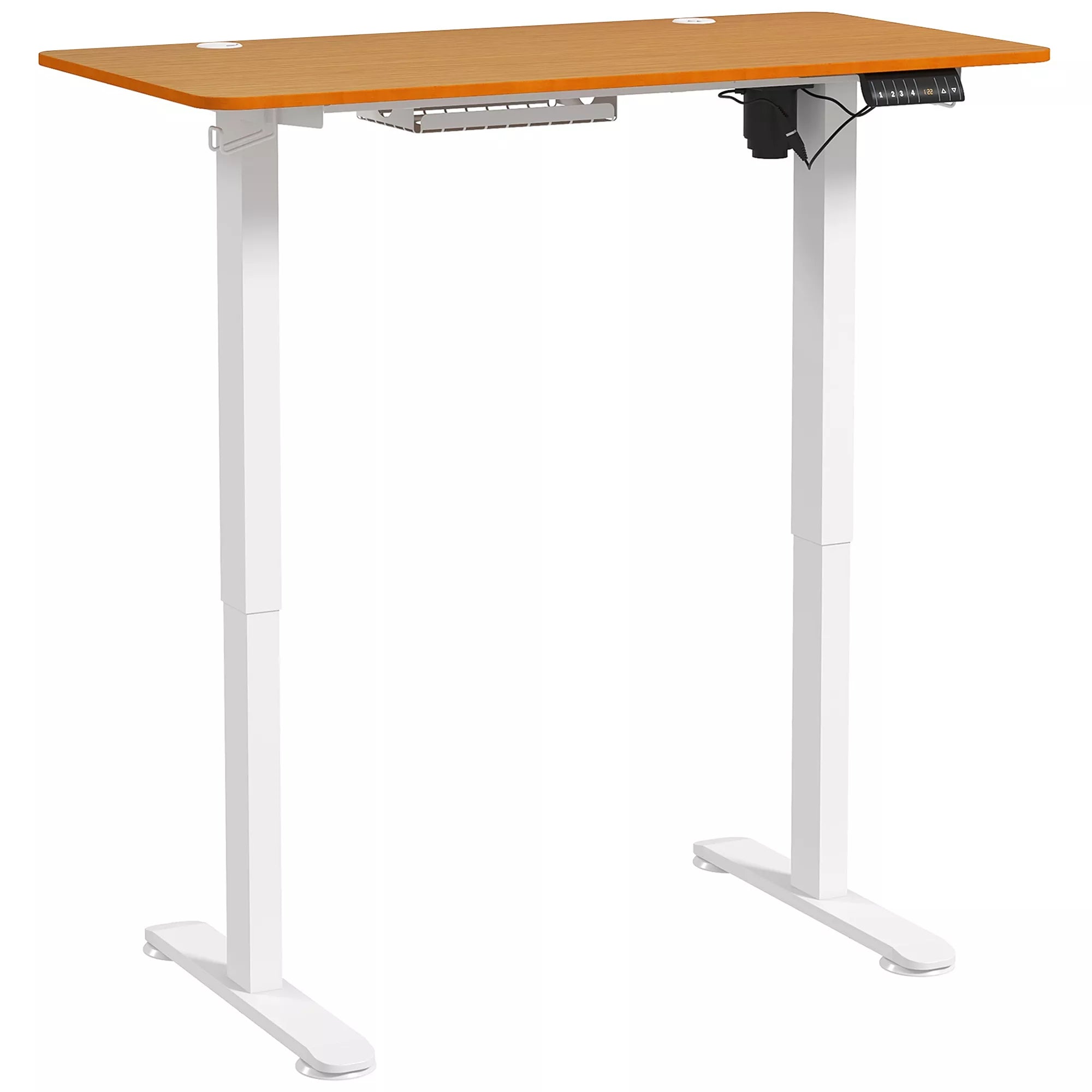 Stovimas stalas, reguliuojamo aukščio, 120x60x72-116cm, natūrali/balta