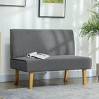 Dvivietė sofa, kompaktiška, iki 240 kg, pilka