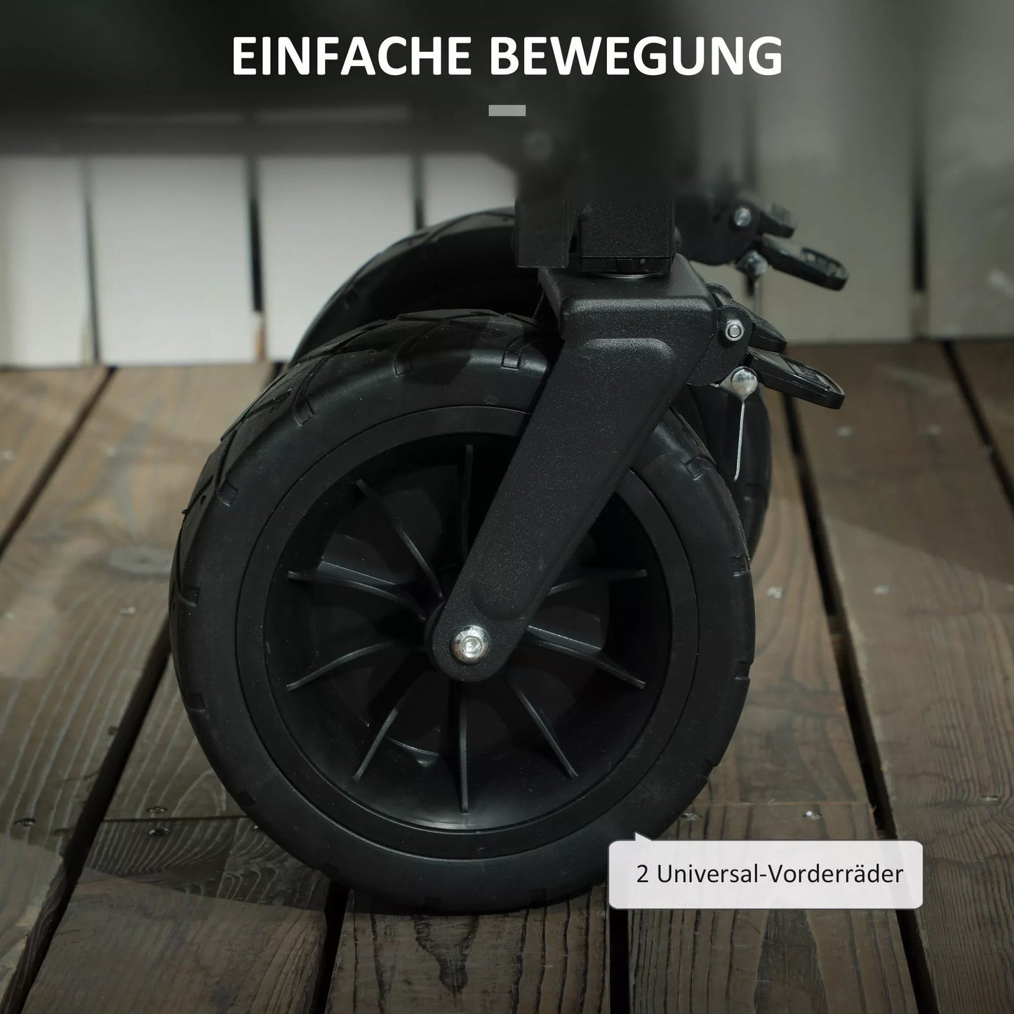 Outsunny Sodo vežimėlis, keliamosios galios 120 kg, sulankstomas transportavimo vežimėlis su nuimamu tentu, rankena, ratais 95 litrai žalias