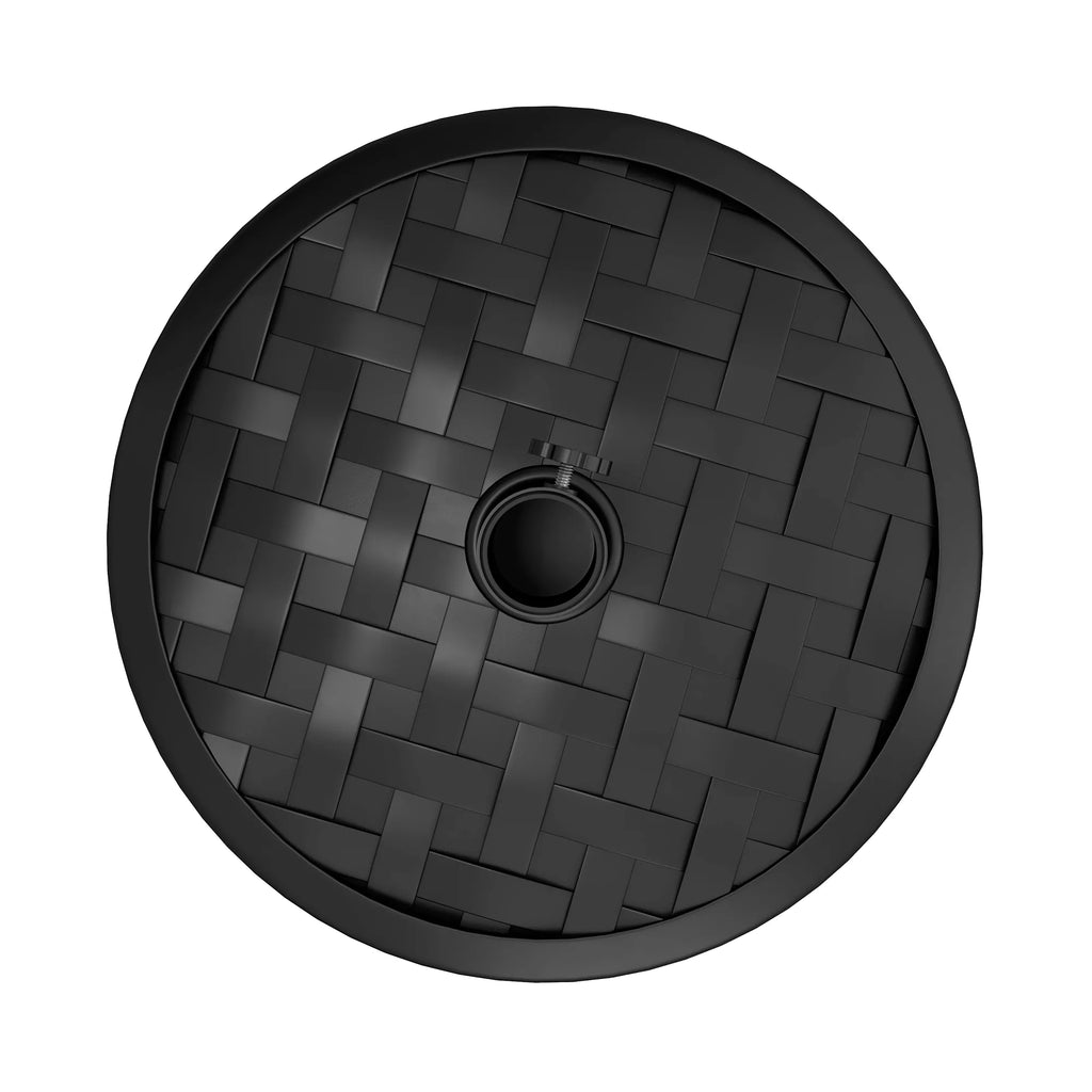 Betoninis skėčio stovas 18 kg Skėčio stovas, apvalus Skėčio laikiklis 32/38/48 mm Juodas