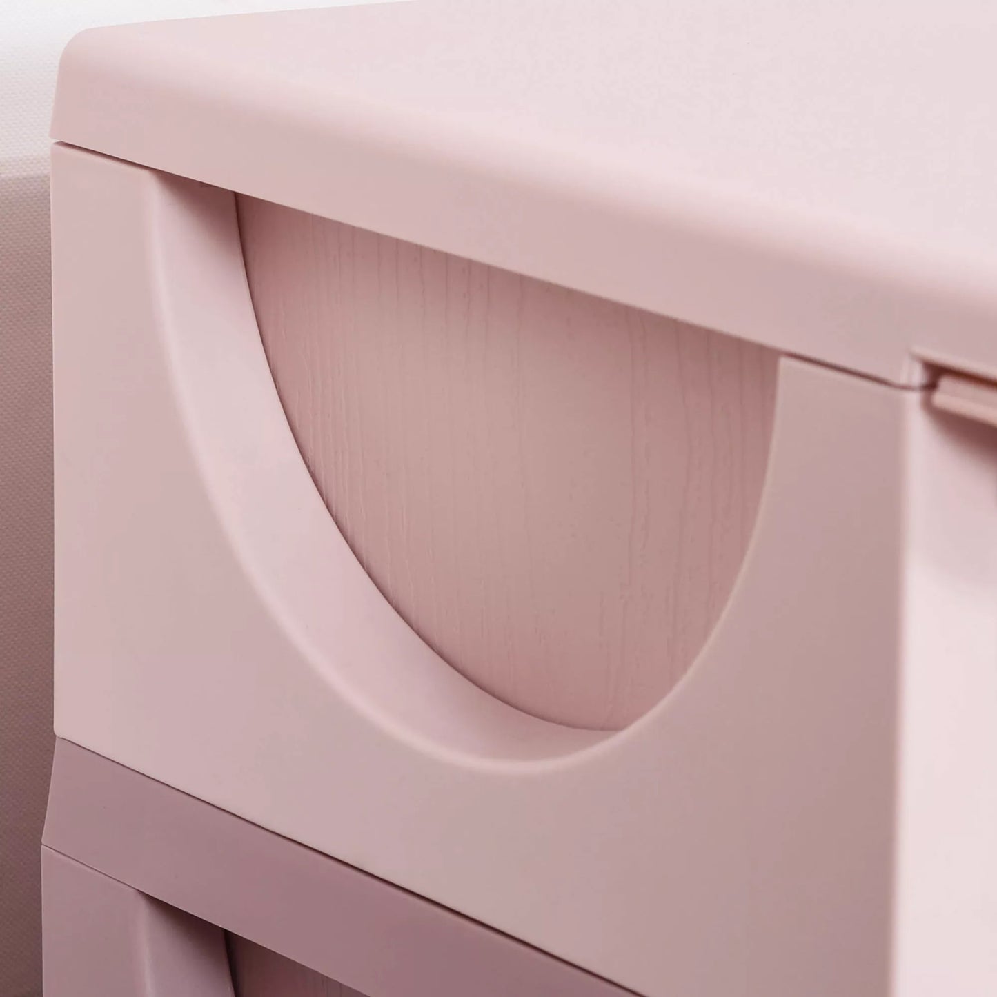 Vaikiškos laikymo dėžutės, 3 stalčiai, užapvalinti kampai, paaukštintas dizainas, 37x37x56,5 cm, Rožinė