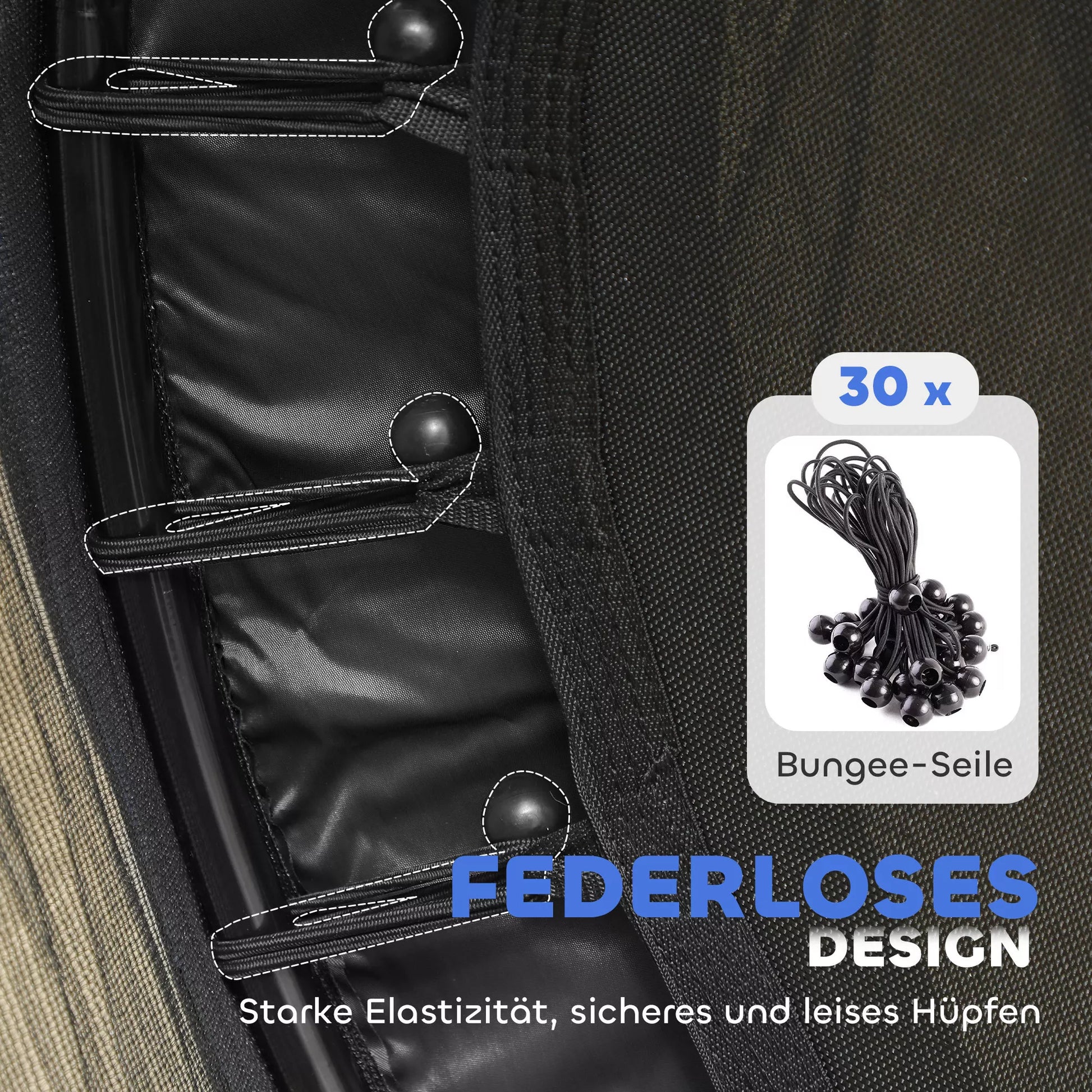 Trampolinas vaikams, Ø140 cm, su apsauginiu tinklu, skirtas naudoti viduje ir lauke, plienas, plastikas, atlaiko iki 50 kg svorį, juodos spalvos