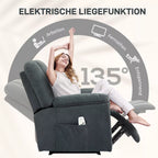 Informacinė grafika apie elektrinę fotelio atlošimo funkciją