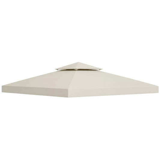 Atsarginis pavėsinės stogas 3x3m atsparus vandeniui, metalinei pavėsinei, sodo pavėsinei, balių palapinei, sodo palapinei, poliesterio, kreminės baltos spalvos