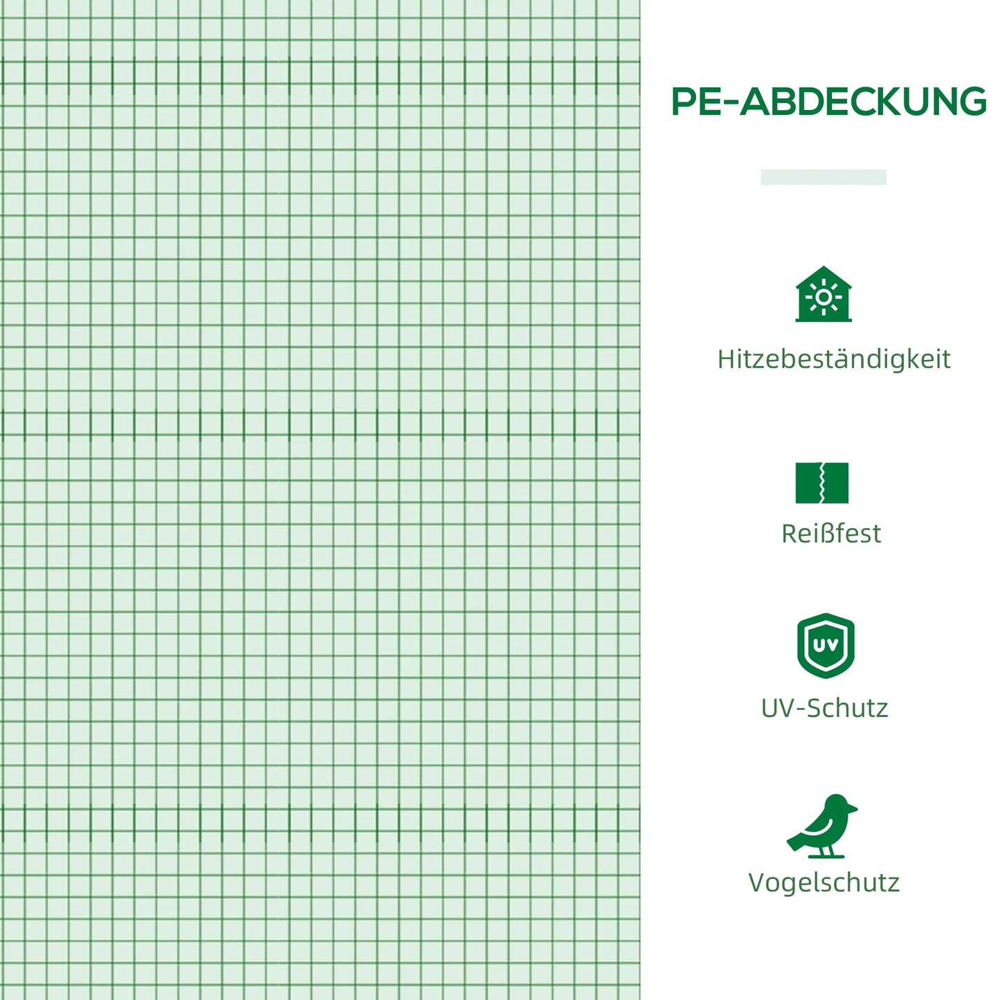 Folinis šiltnamis su langu, daigyklė, pomidorų namelis, 180 x 90 x 70 cm, žalias