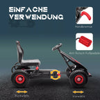 Vaikų kartingas su rankiniu stabdžiu ir pedalais