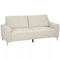 Modernus 3-vietis sofos, minkšta sofa su atlošimo pagalvėlėmis, minkšta sofa, skirta svetainei, miegamajam, namų biurui, kreminės baltos spalvos.