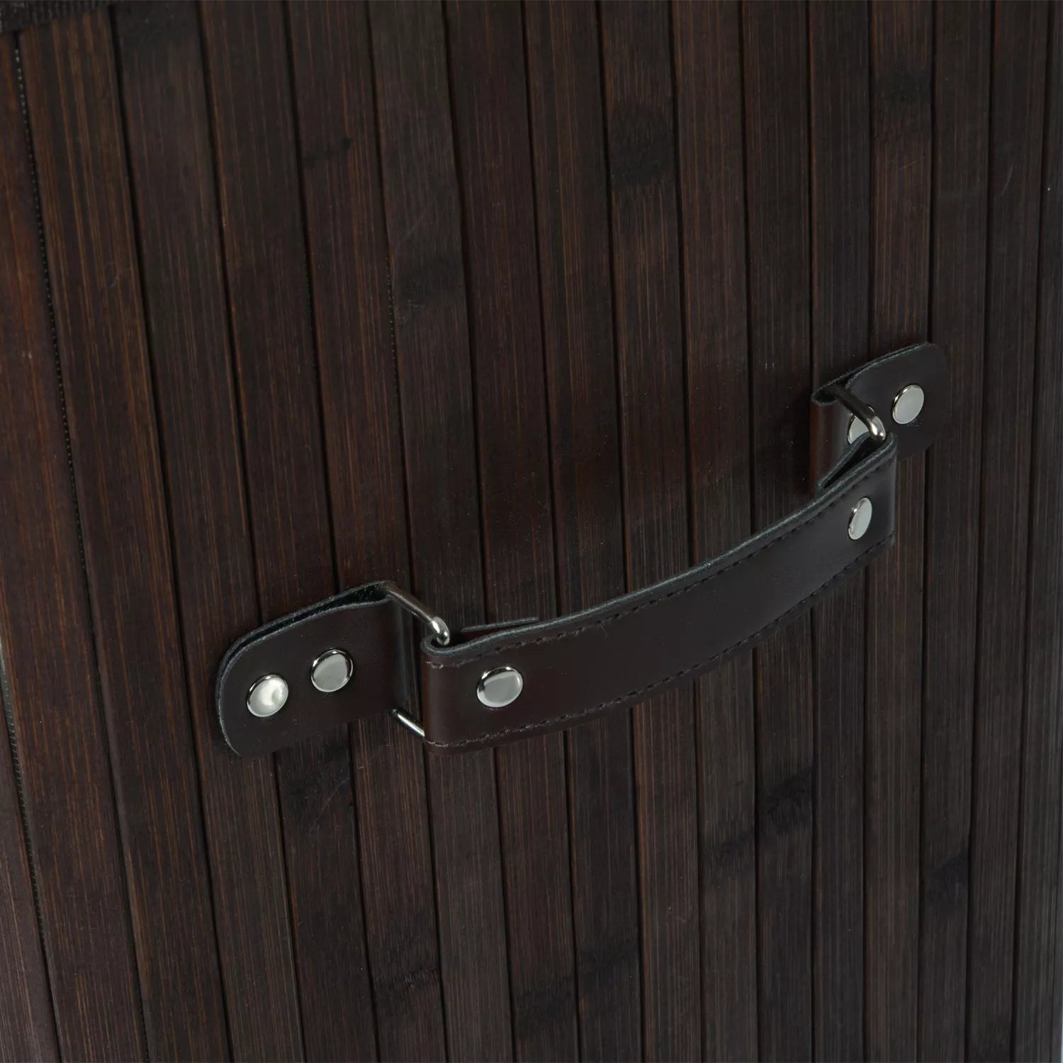 Siauras skalbinių krepšys su dangčiu 72L. Skalbinių surinkėjas su rankena, išimamu skalbinių maišeliu, skalbinių dėžė skalbyklai, miegamajam, vonios kambariui. Tamsiai rudas