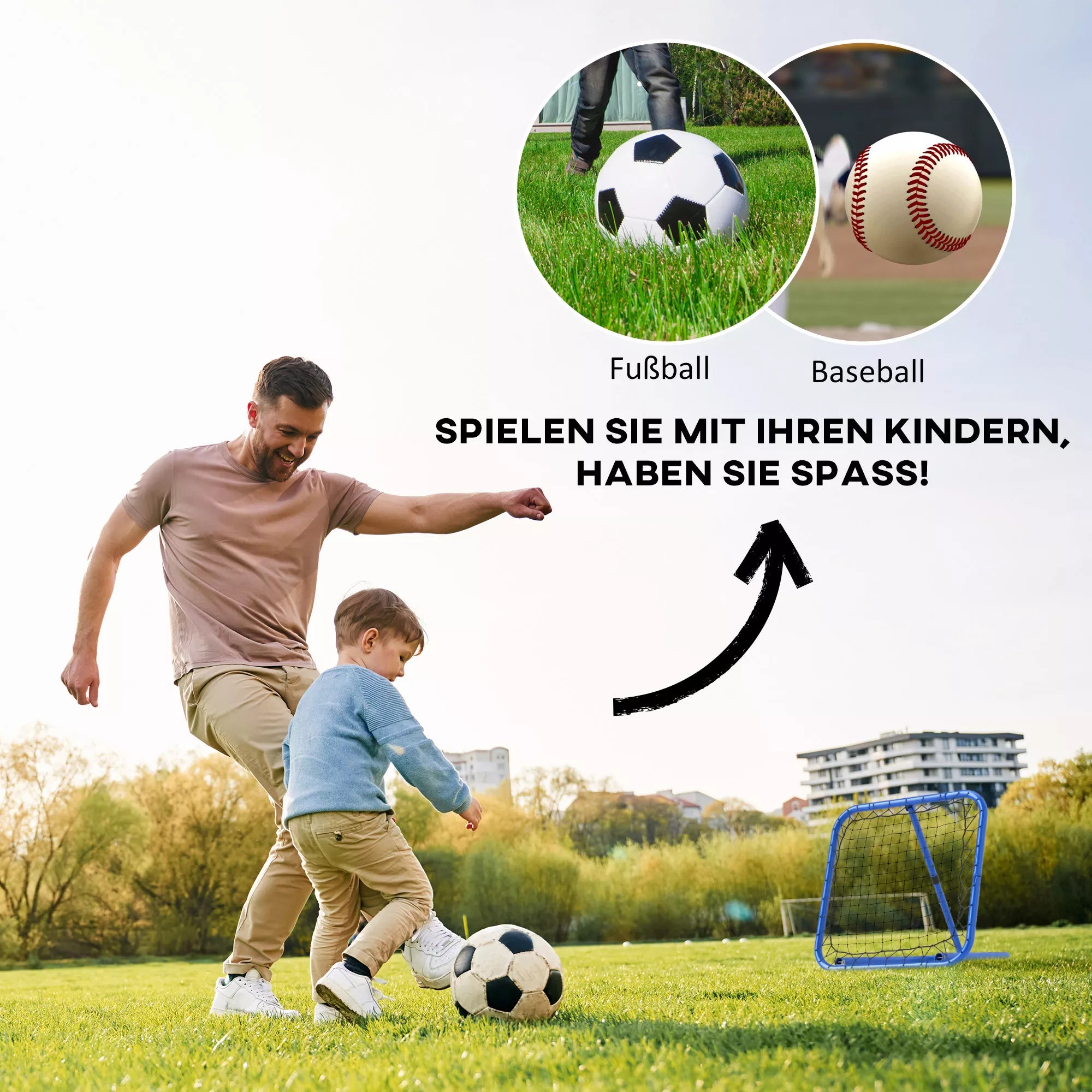 Grafika apie futbolo tinklo žaidimą su vaikais