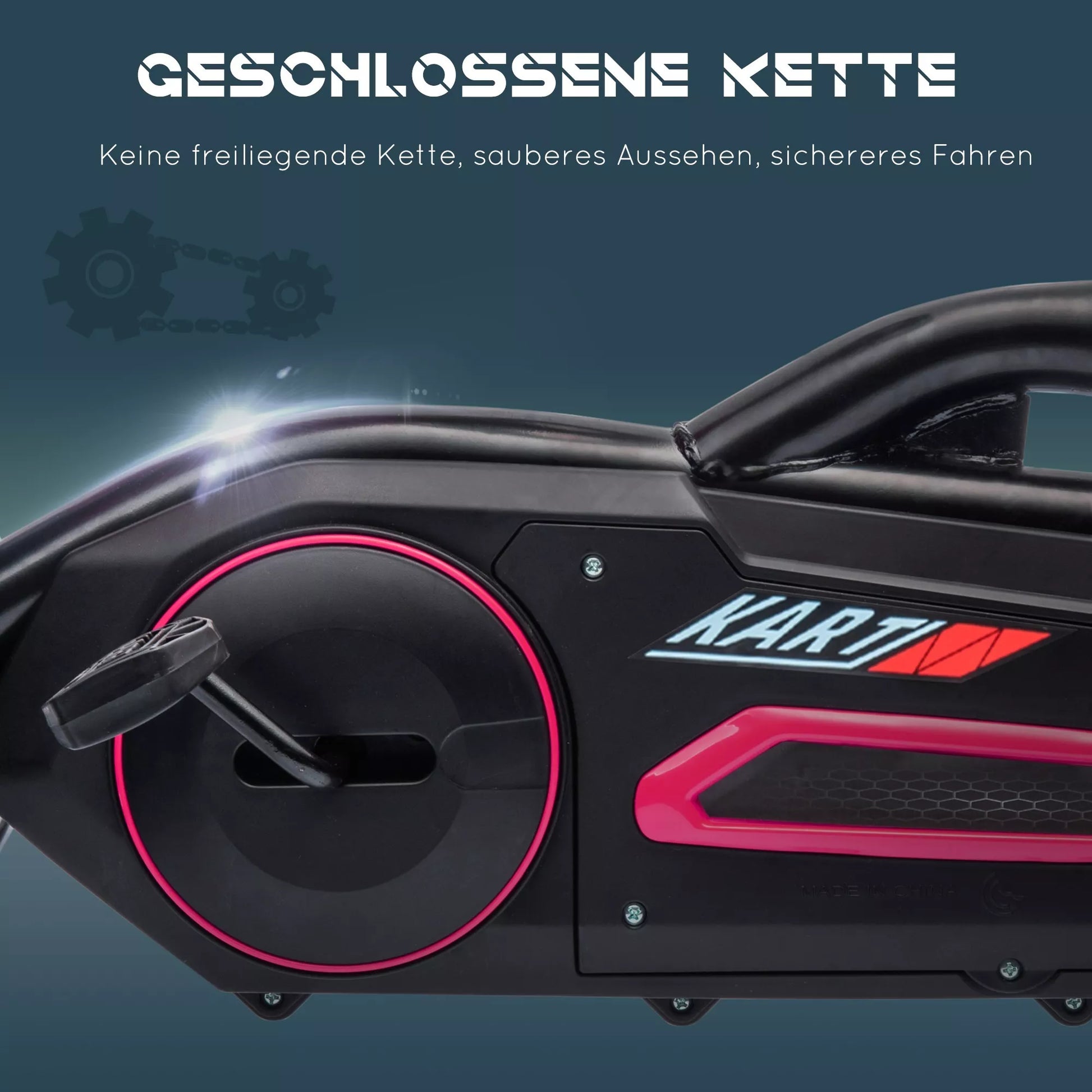 Kartingas, vaikų transporto priemonė su reguliuojama sėdyne, pedalinė transporto priemonė, pedalinis automobilis su rankiniu stabdžiu, 3–8 metai, lauke, rožinė