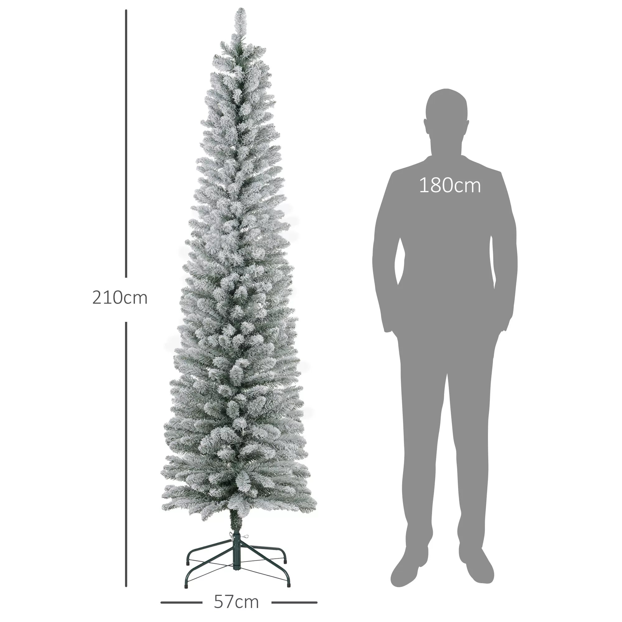 Kalėdų eglutė 210 cm, LED girlianda, dirbtinė, atspari ugniai, su metaliniu pagrindu, žalia