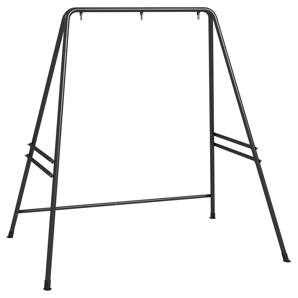 Sūpuoklės rėmas, tvirtas ir atsparus oro sąlygoms, viduje ir lauke, iki 150 kg, plienas, 178 x 143 x 180 cm, juodas