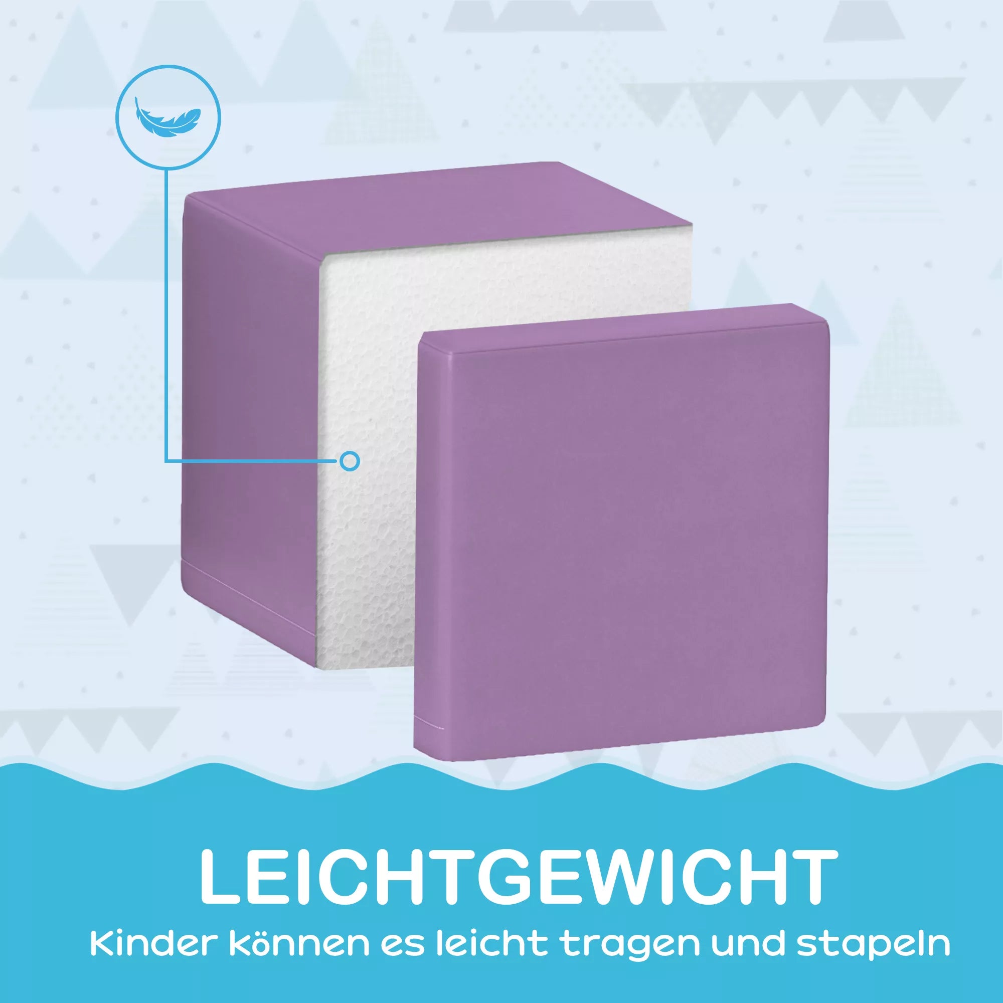 Minkšti blokai, 12 kubų, kiekvienas 20 x 20 x 20 cm, lengvai prižiūrimi, saugūs vaikams, skirti 1–3 metų vaikams, dirbtinė oda