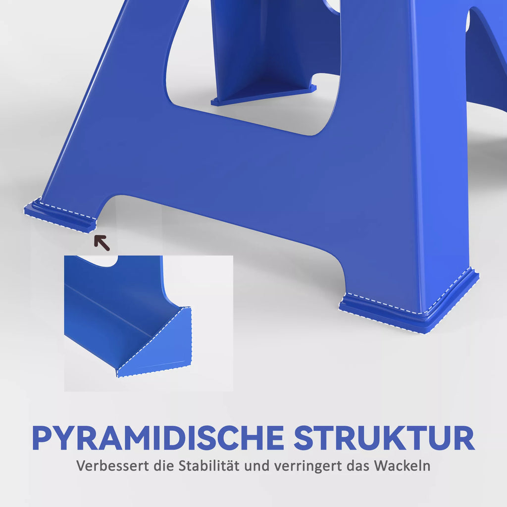 Atrama 3 tonų keliamoji galia 2 vnt. Atrama 13 pakopų Reguliuojamas aukštis nuo 385 mm iki 600 mm Mėlyna