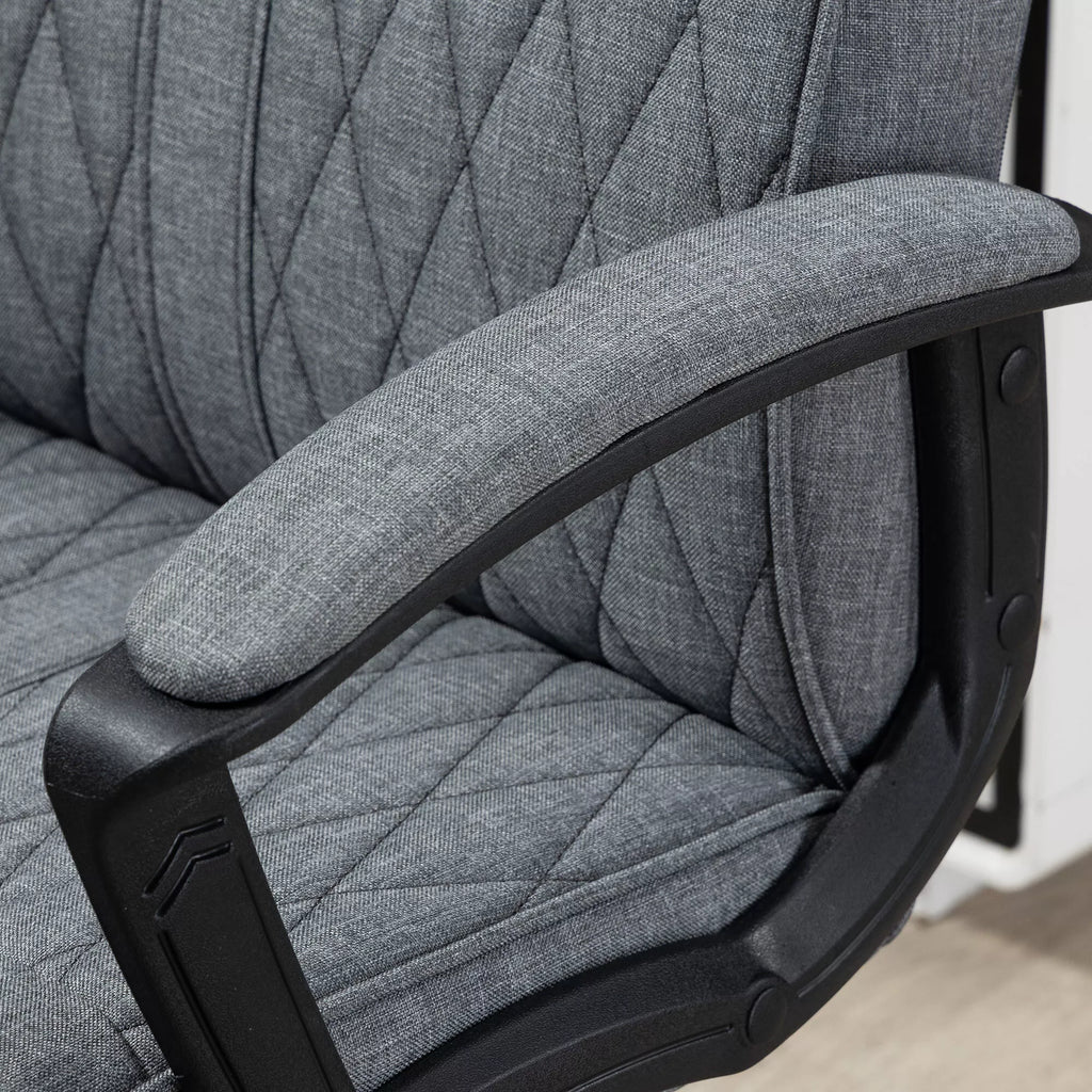 Biuro kėdė, kompiuterio kėdė, reguliuojamo aukščio, nuolydžio, ergonomiška biuro kėdė, pilka