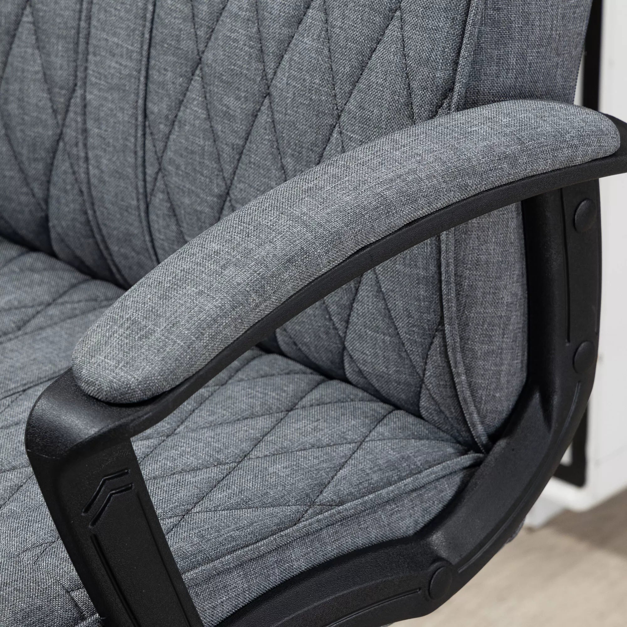 Biuro kėdė, kompiuterio kėdė, reguliuojamo aukščio, nuolydžio, ergonomiška biuro kėdė, pilka
