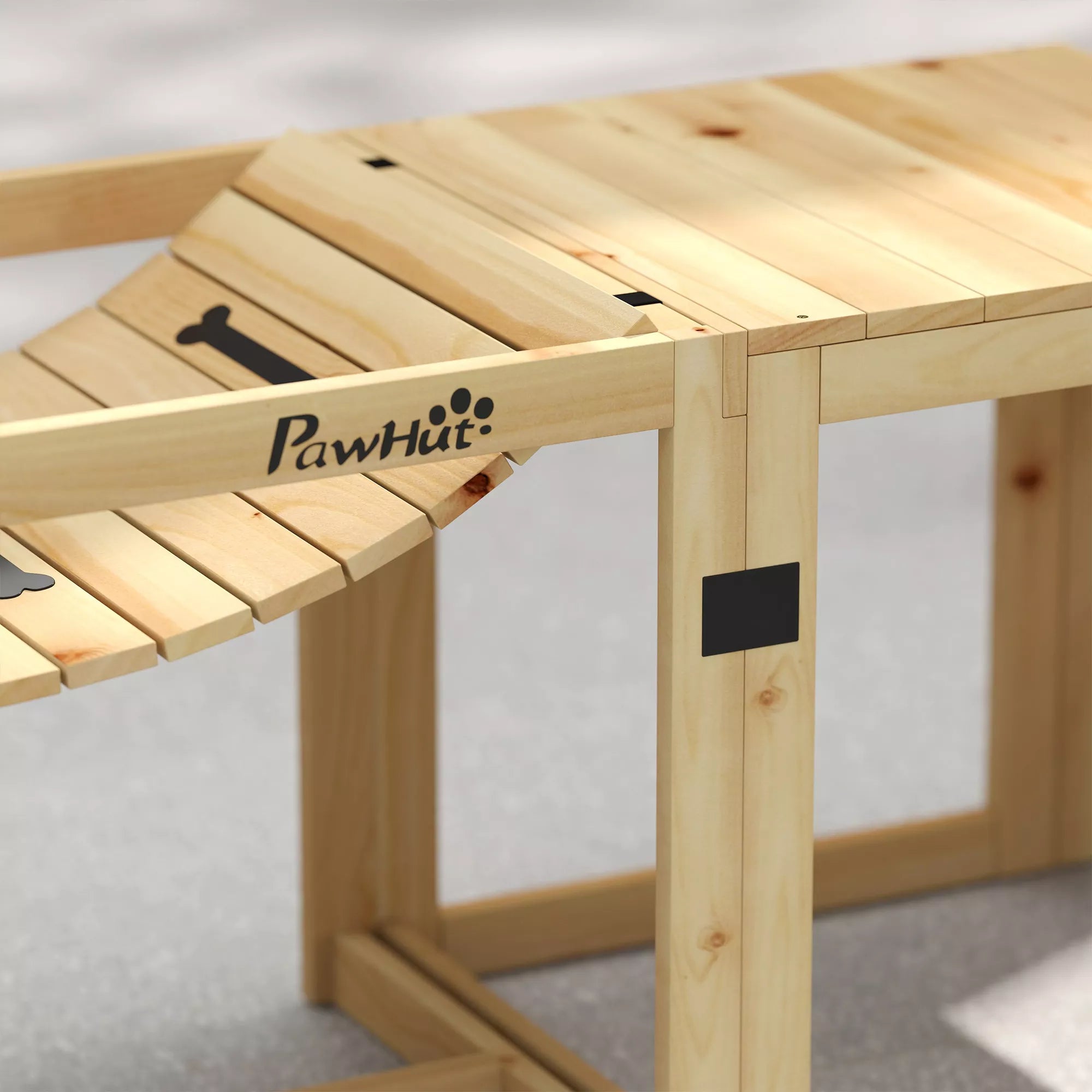 Agility rinkinys šunims, šunų treniruočių konstrukcija su tiltu, laiptais, platforma, pušies mediena, dideliems šunims iki 40 kg