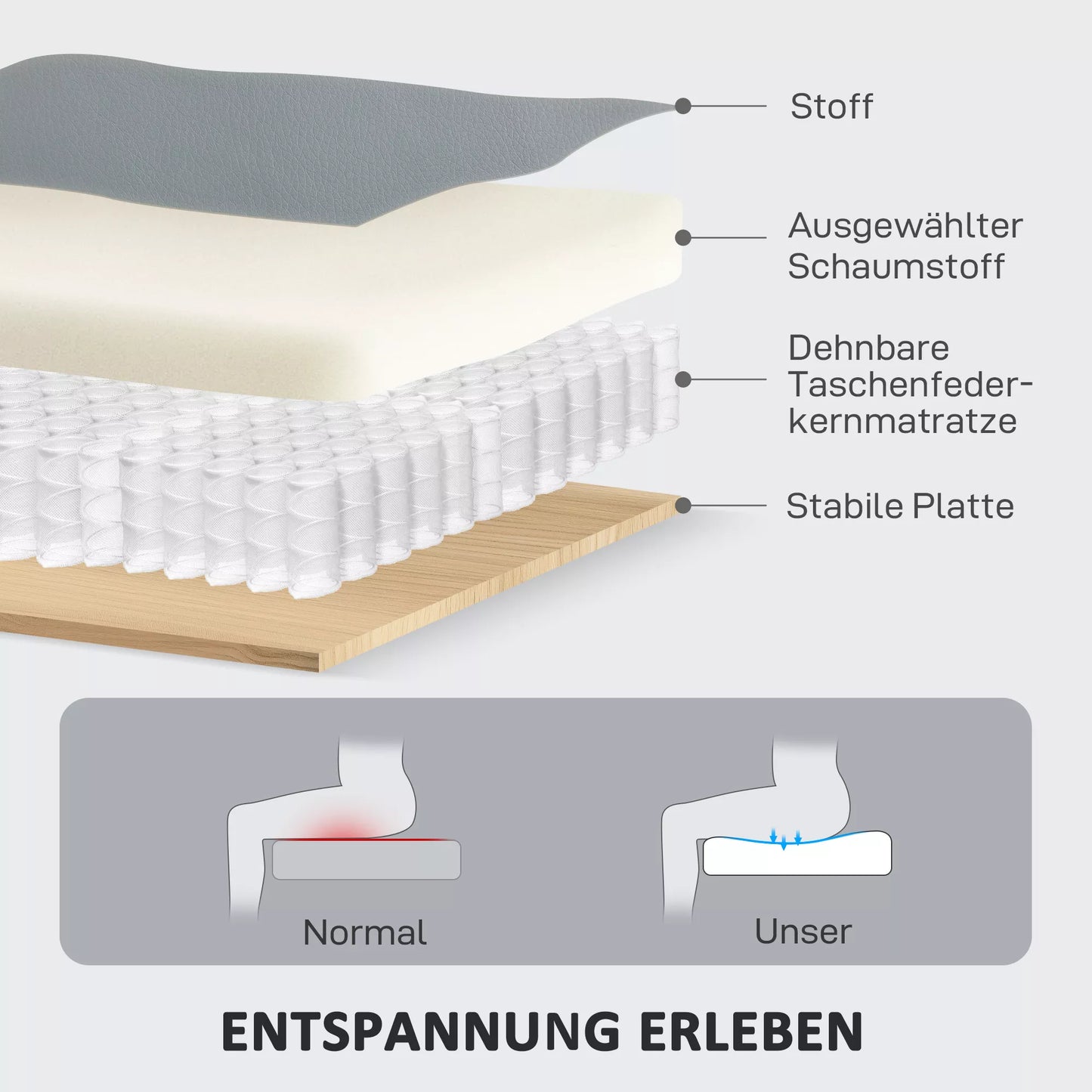 3 vietų sofa, kairė ir dešinė sėdynės atlenkiamos, reguliuojama atrama kojoms, dirbtinės odos apmušalas, skirta svetainei, tamsiai pilka