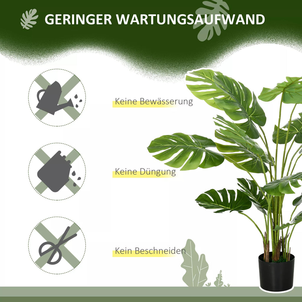 Dirbtinė Monstera Deliciosa, 120 cm, žalia