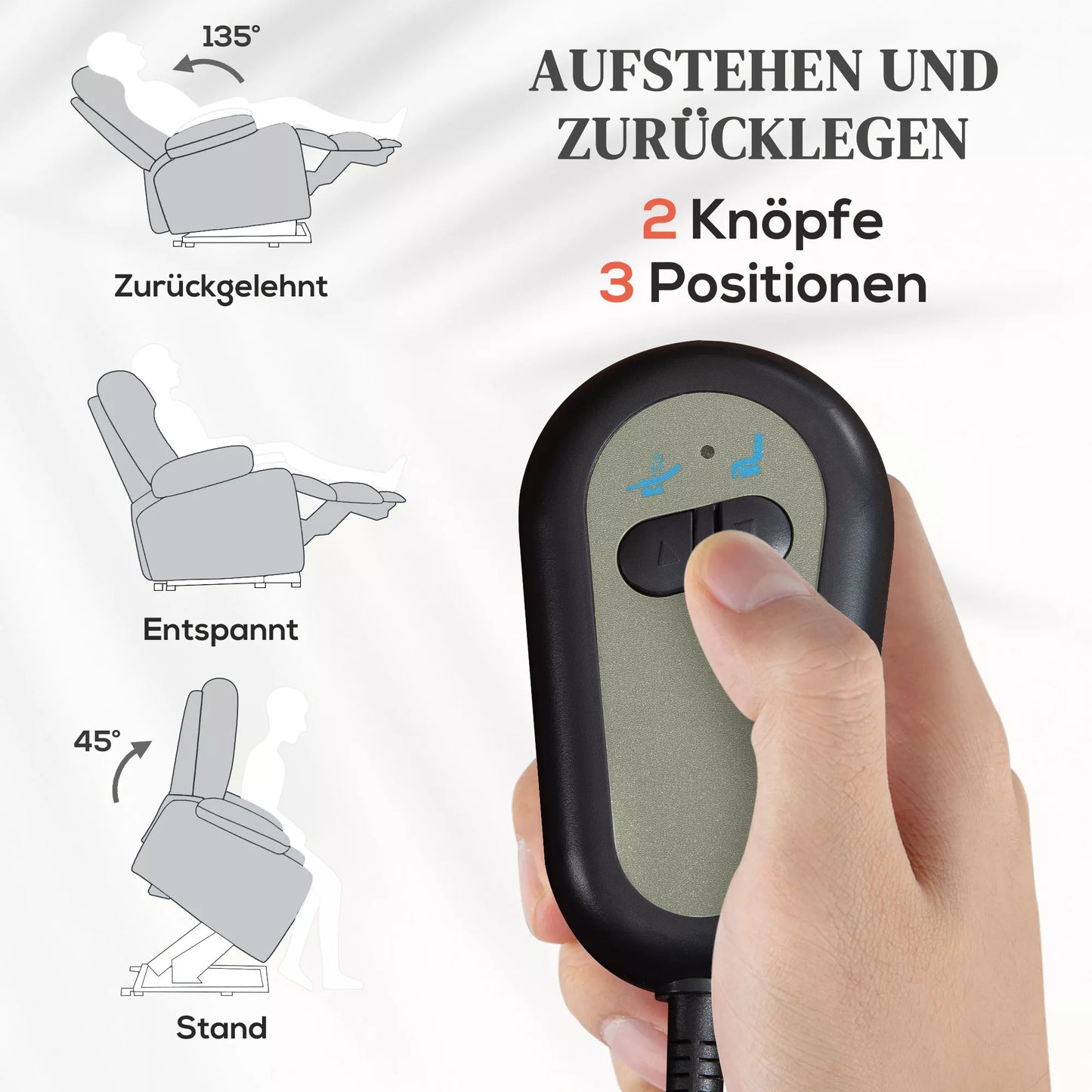 Elektrinis pakeliamas fotelis, minkštas, aksominis audinys, USB jungtys