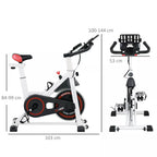 Ergometras, reguliuojamas pasipriešinimas, iki 120 kg, plienas, L103xB53xH100-114 cm, baltas/juodas