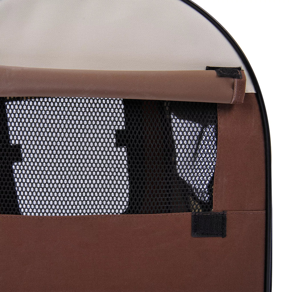 Suldoma šunų dėžė sulankstoma šunų transportavimo dėžė 61 x 46 x 51 cm transportavimo dėžė su rankenomis pagalvėlė šunų krepšys transportavimo krepšys šunims katėms kelionėms automobiliu stovyklavimui kavos