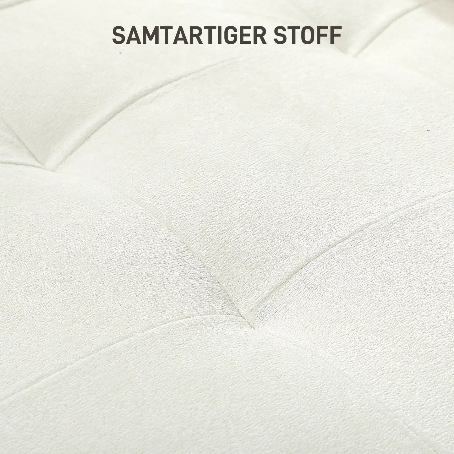 3 vietų sofa su storais pagalvėlėmis, kaučiuko medis, audinio apmušalas, minkšta sofa svetainėms, biurams, miegamiesiems, kreminė balta spalva