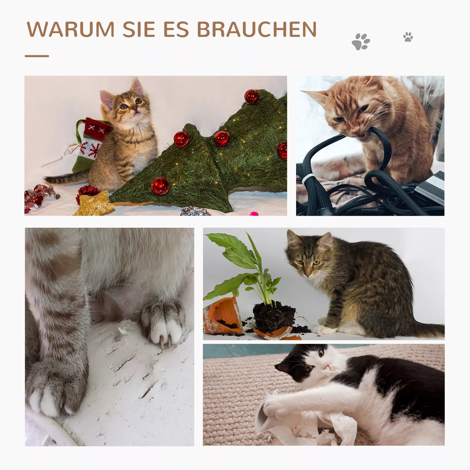 Kratzbaum Rattan 95 cm aukščio 3 pakopų kačių medis su platforma, kačių lovele, laipiojimo medis su kačių urvu, sizalio kamienais, žaisliniais kamuoliais, kačių baldais, sizalio natūralia + smėlio spalva