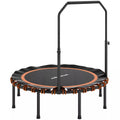 Fitneso batutas su reguliuojama rankena, 122 cm, juodas ir oranžinis