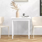 HOMCOM Virtuvės ir valgomojo stalas, kvadratinis, modernaus dizaino, 75 cm x 75 cm x 76 cm, baltas
