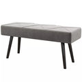 Sėdimoji sofa, minkšta sofa, lovos sofa, aksomo išvaizda, 100 x 36 x 45 cm, pilka