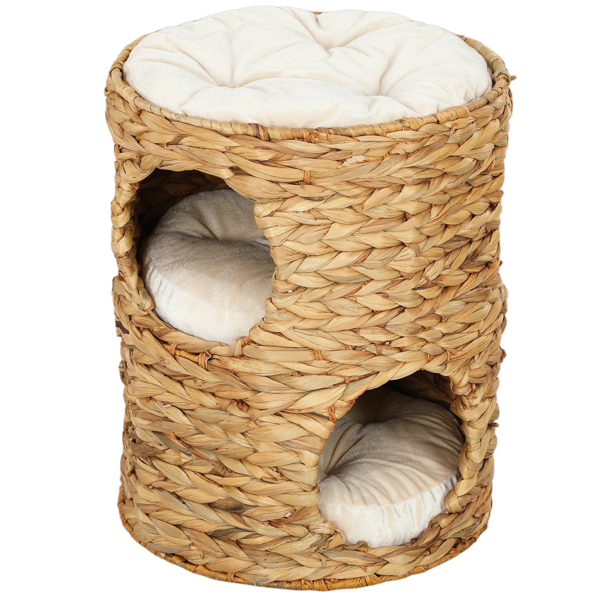 Kačių draskyklė, 50 cm, 2 nameliai, ruda